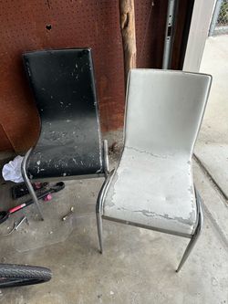 free Chrome Frame Dining Chairs Set of 2