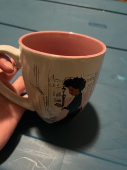 African American Expressions Coffee Cup "wake up dress up and show up" quote