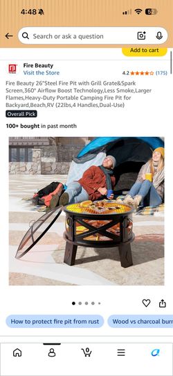 Fire pit grill