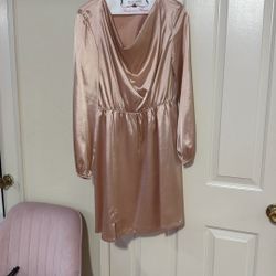 Champagne Long Sleeve Dress