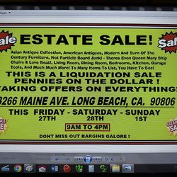 Estate sale everything must go