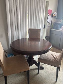 Round table and 4 chairs