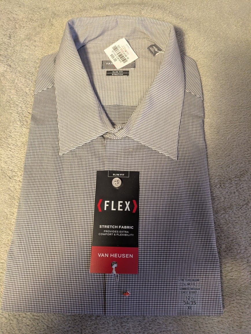 New Men's Van Heusen Size 17 1/2 34/35 XL