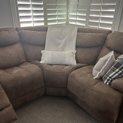 FREE-Large Sectional with 3 Recliners