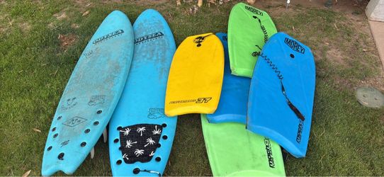 Lot of Surfboards and Bodyboards