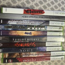 10 Mixed Xbox 360 games