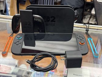Nintendo Switch 2 Console Black w/ Joy-Con 2 Dock Charger HDMI Cable Used