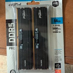 CRUCIAL PRO 64GB DDR5 RAM (2X32GB)