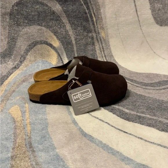 Birkenstock Boston Clog Suede Sandal Mocha Women’s Size 7 8 or 9