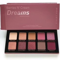 VIOLET VOSS Berries N' Cream Dreams Palette 10 shades .46 oz / 13 g  Brand New