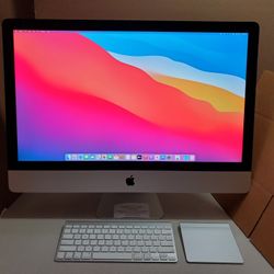 Apple iMac Retina 5K  27-Inch  (Late 2015) Intel Quad-Core i7, 16GB Memory,  32 SSD +1TB HDD,  macOS Monterey, Magic Keyboard & Trackpad 