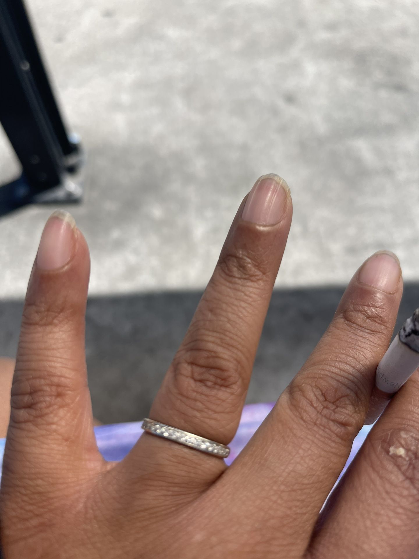 14 Ct White Gold Wedding Ring Size 7 1/2
