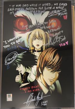 Signed Death Note Print 4 English dub cast