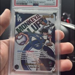 One Piece x Dodgers Card PSA 10