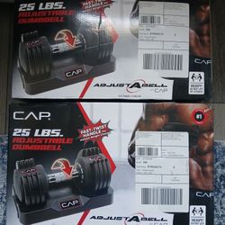  Pair 25lb Adjustable Weights (Cap)
