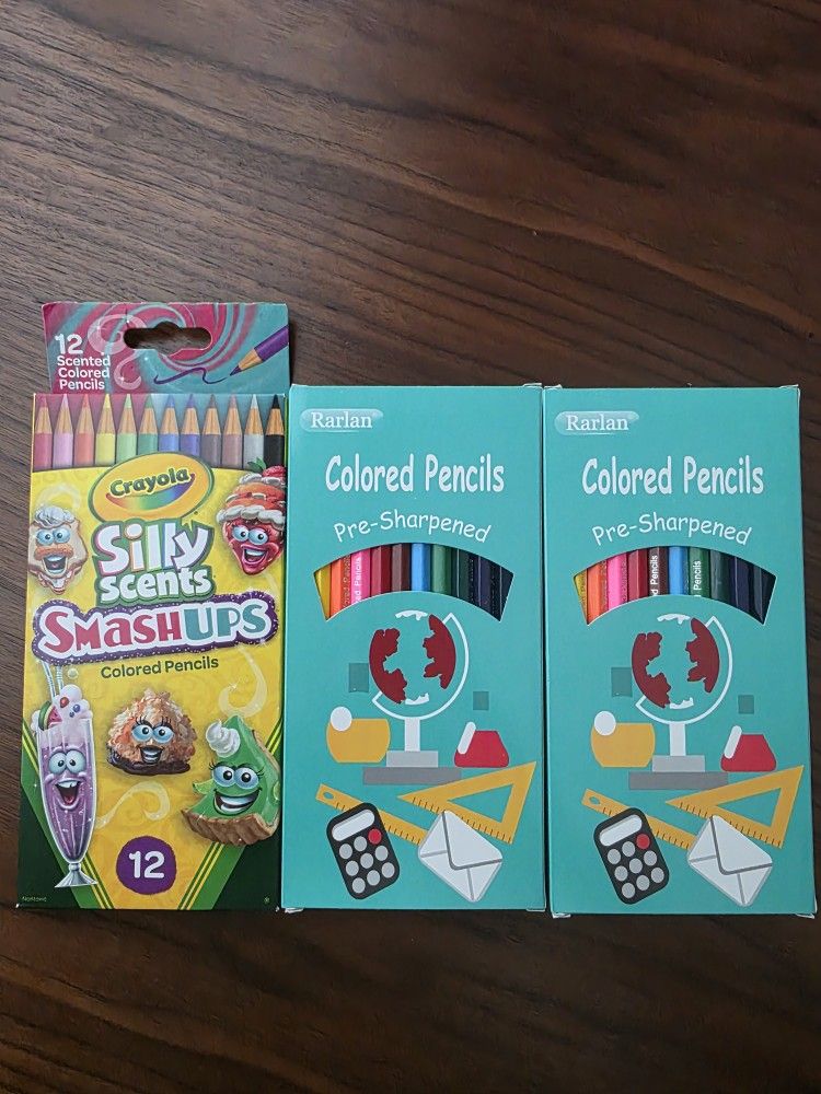 3 Packs Rarlan And Crayola Colored Pencil