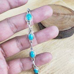 Sterling Silver Turquoise Handmade Bracelet