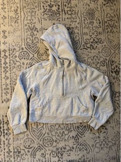 Lululemon Scuba Oversized Half-Zip Hoodie XS/S - Heathered Light Grey