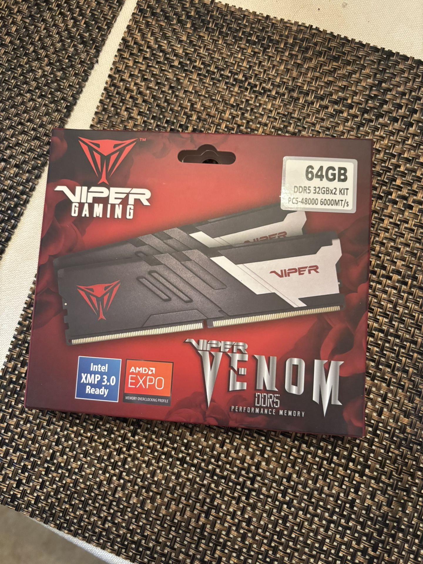UNOPENED Patriot Memory Viper Venom DDR5-6000MHz RAM 64GB (2X32GB) CL30