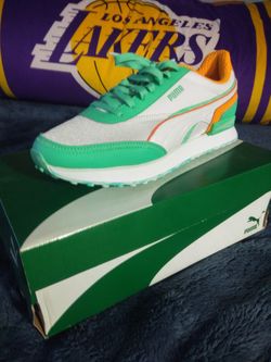 Peppermint Green & Orange Puma Rider