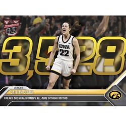 IOWA Hawkeyes, Indiana Fever - CAITLIN CLARK Record Scoring Trading Card!  2nd Year!