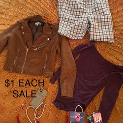Closet clean out! $1 per item sale womens top shirt blouse womens pants shoes size medium