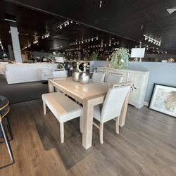 Ivory 6PC Dining Table Set