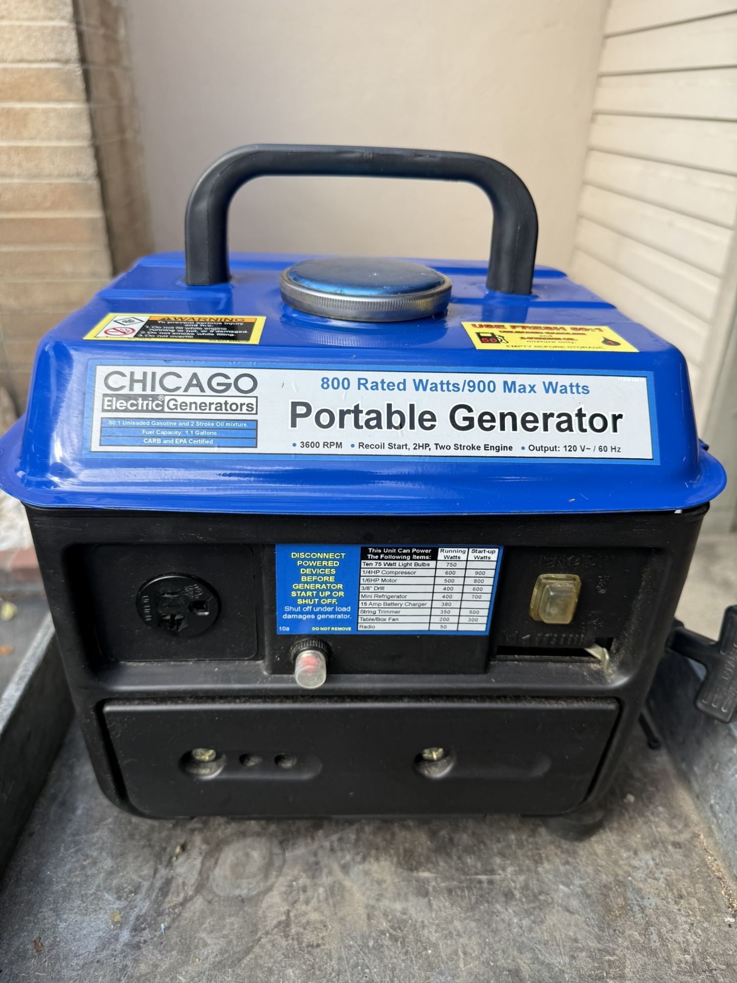 Portable Generator 800 Watt