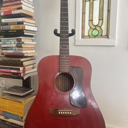 1974 Guild D-25 Cherry Red Acoustic 