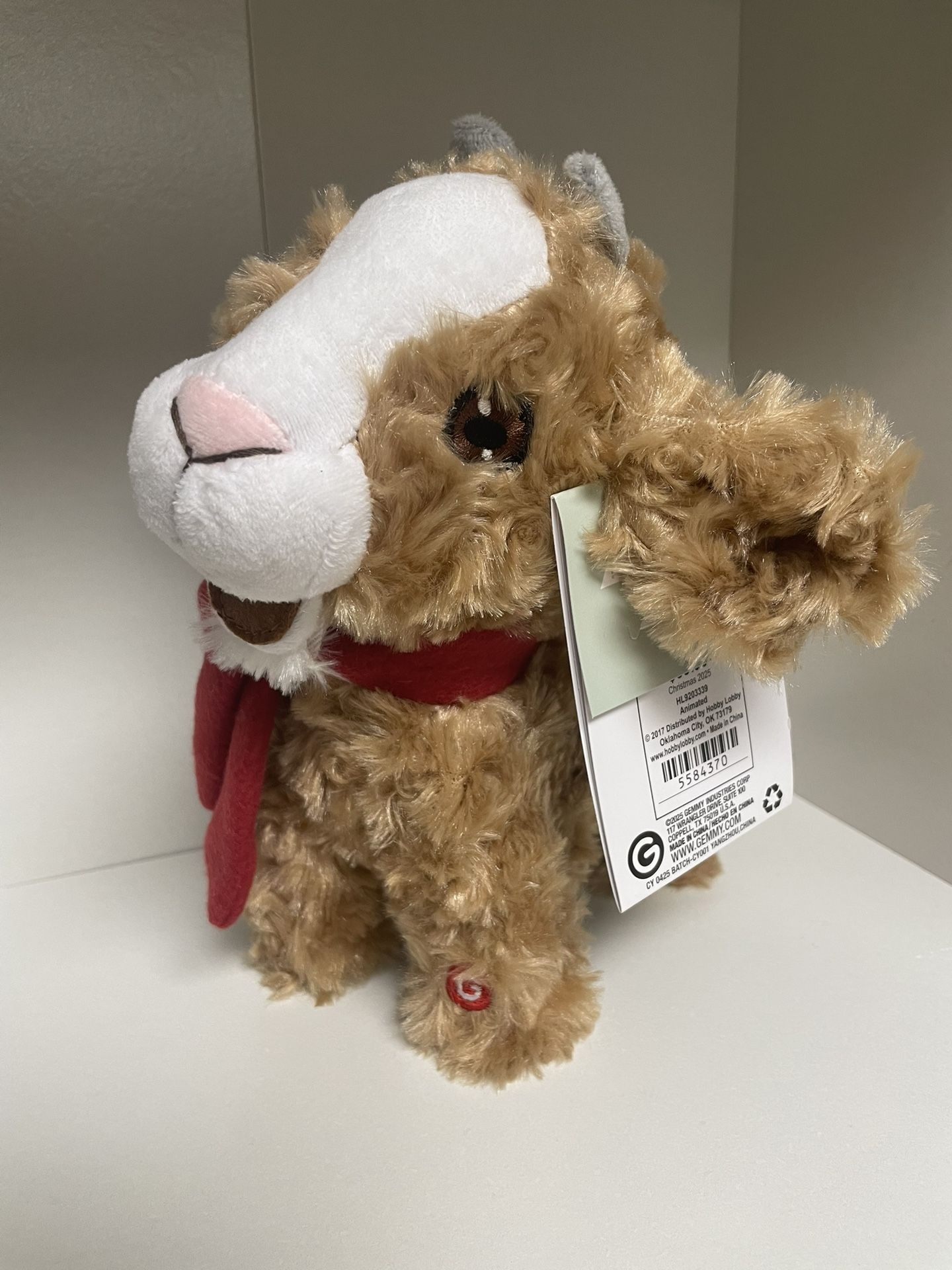 Gemmy 2025 Jingle Bells Animated Singing Dancing Screaming Goat Plush Christmas