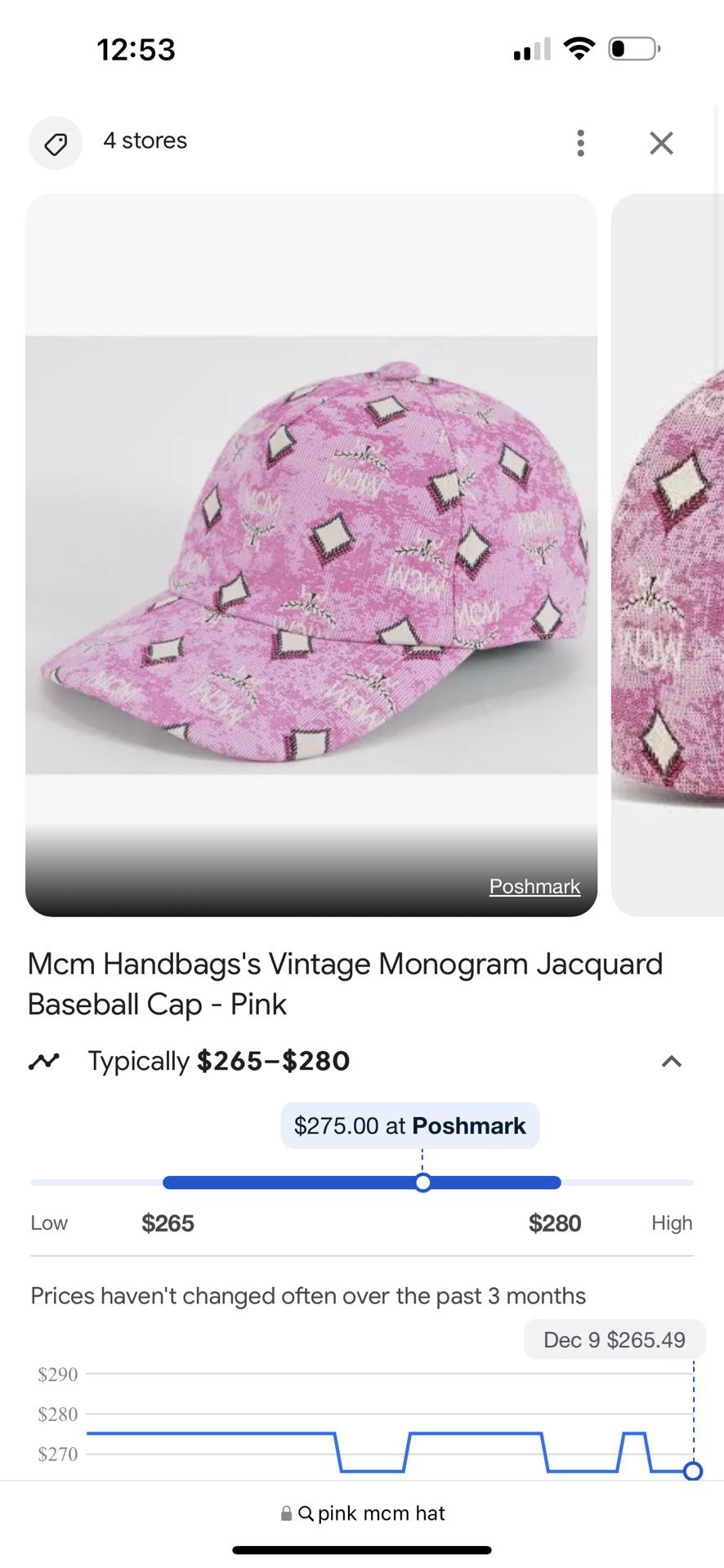 Pink Mcm Hat 