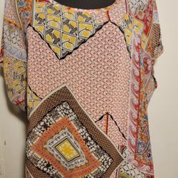Women's Multicolor Blouse Size XL