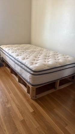 Wooden bed frame