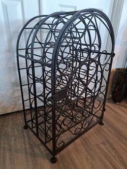 Wine Rack Cage - Hand Forged Wrought Iron
