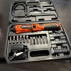 ENERTWIST 8V Cordless Electric Screwdriver Kit – 82-Piece Set + Case