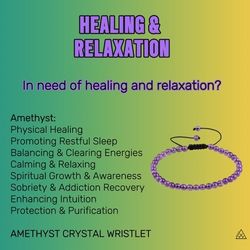 Healing & Relaxation Bracelets (Amethyst. Brand New) 