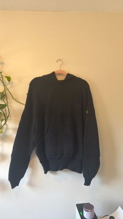 Alo Yoga Black Ribbed Knit Hoodie Sweater | Oversized | Excellent Condition
