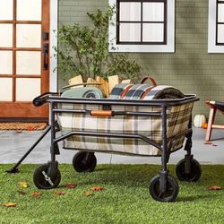 Hearth & Hand Full Plaid Collapsible Utility Wagon