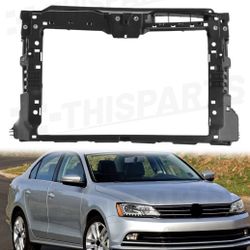 Radiator Support Assembly OE Style For 2011-18 Volkswagen Jetta 5C(contact info removed)R Black VW JETTA