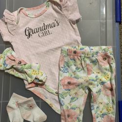 Baby Girl Size 6mos "Grandma Girl" Outfit 