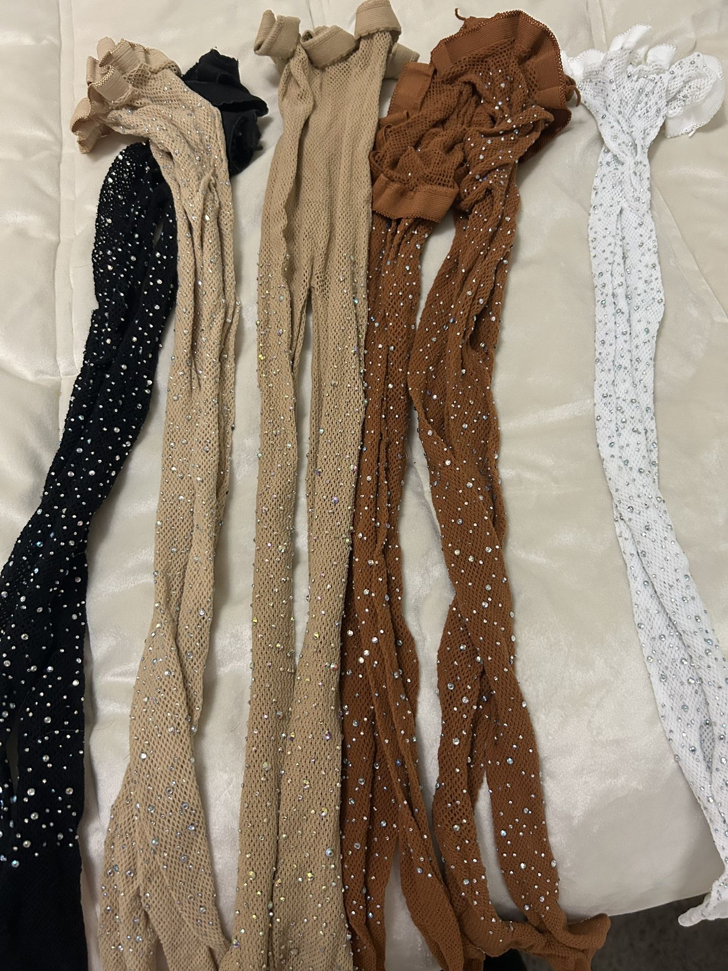 Women's Rhinestone Fishnet Tights Sparkle Fishnet Stockings Glitter Tights