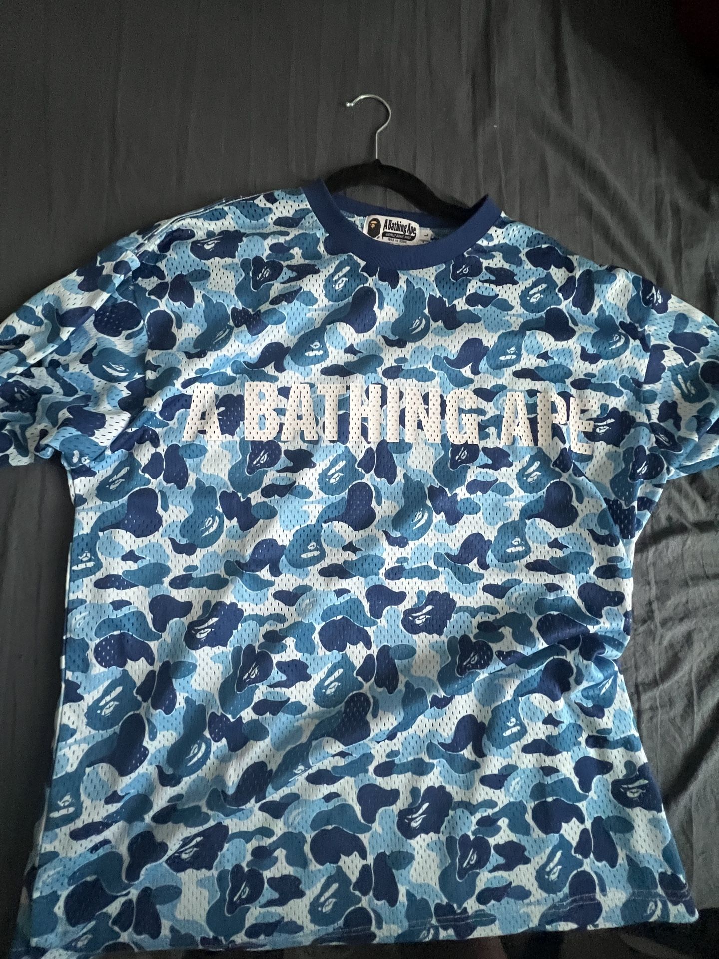 Blue Bape Jersey Longsleeve Camo