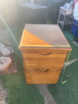 Wooden filing cabinet