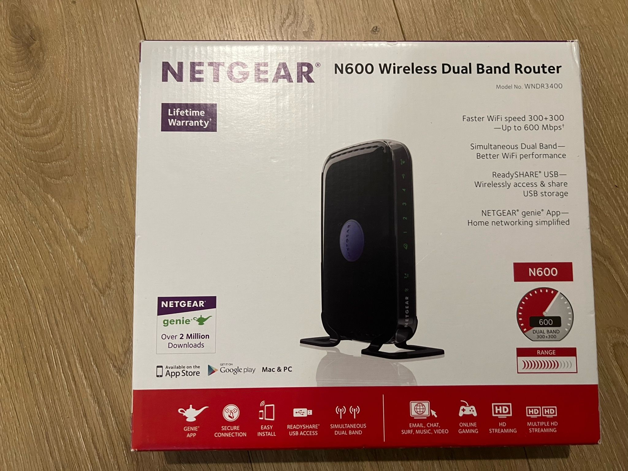 Netgear N600 wireless dual band router