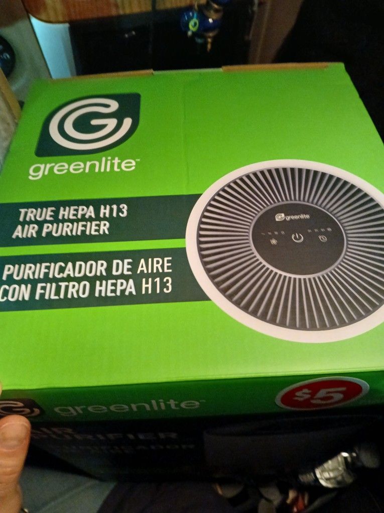 Brand New In Box Large Capacity 158 Sq ft Hepa 13 Air Purifier with 3 speeds and 4 time settings. Comes with filter and lasts 6 months per filter. do