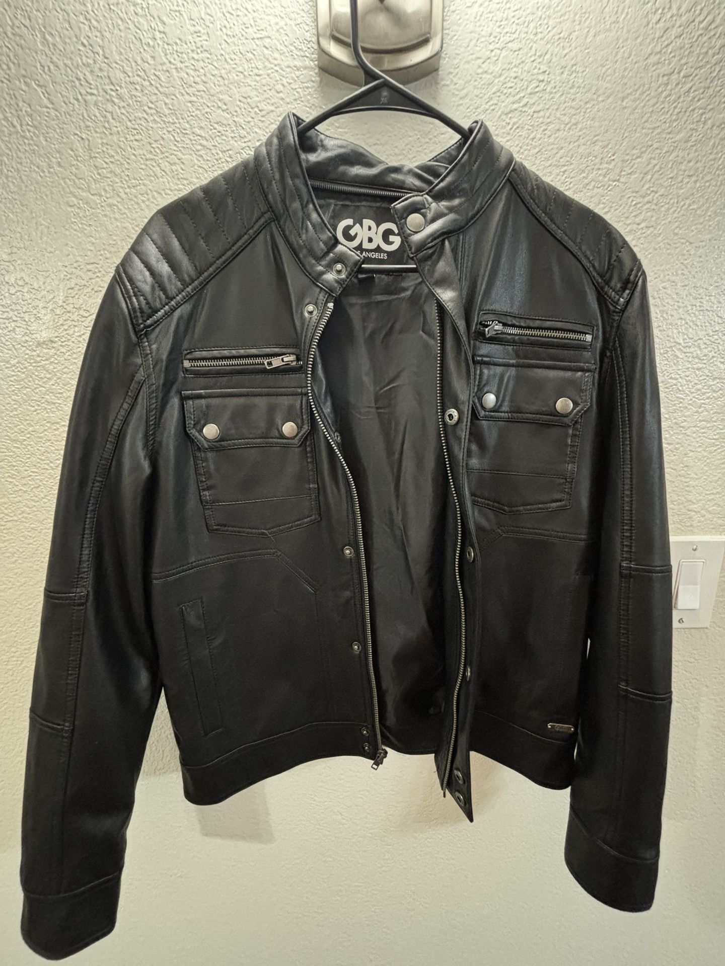 Men Faux-Leather Jacket - GBG Los Angeles