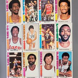 🏀 (12) Vintage 1976 Topps NBA Jumbo Cards