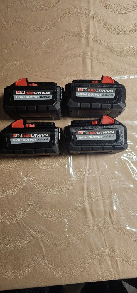 MILWAUKEE M18V REDLITHIUM HIGH OUTPUT XC6.0 BRAND NEW TODAS POR $250