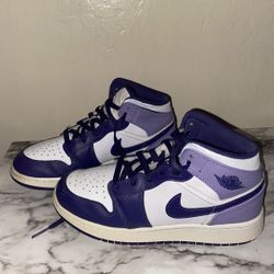 Nike Air Jordan 1 Mid Sky J Purple White Light Blueberry 