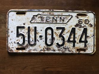 1960 Tennessee license plate
